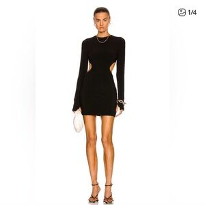 Norma Kamali Elegant Black Long Sleeve Dress
